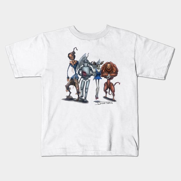 The Wizard of Oz Kids T-Shirt by DinoTomic